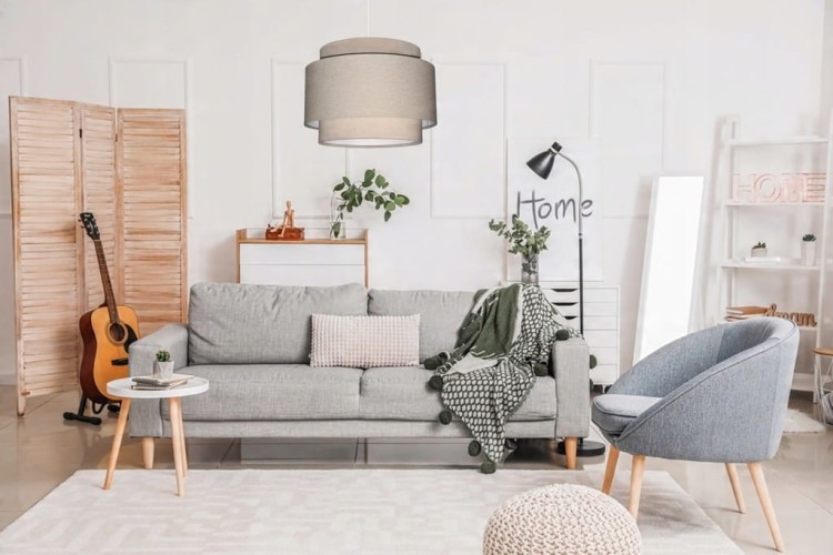 Abażur beżowy AVOLA - tort 45 - aranżacja 2