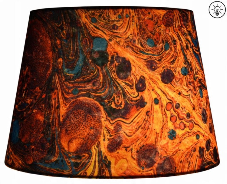 Lampa wisząca Abażur Lawa PANCA - stożek B 40 - zapalony