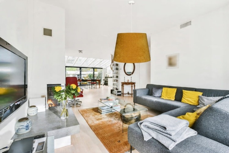 Lampa wisząca Abażur miodowy Boucle VENOSA - stożek B 40 - stożek B 40 - aranżacja 2