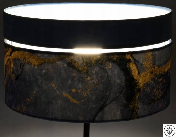 Abażur Geody 03 PANCA - podwójny 40 - zapalony 1