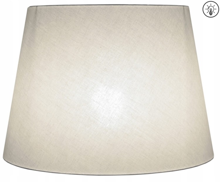 Lampa wisząca Abażur biały zimny MIRANO - stożek B 44 - zapalony