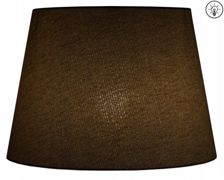 Lampa wisząca Abażur stare złoto PRATO - stożek B 40 - zapalony