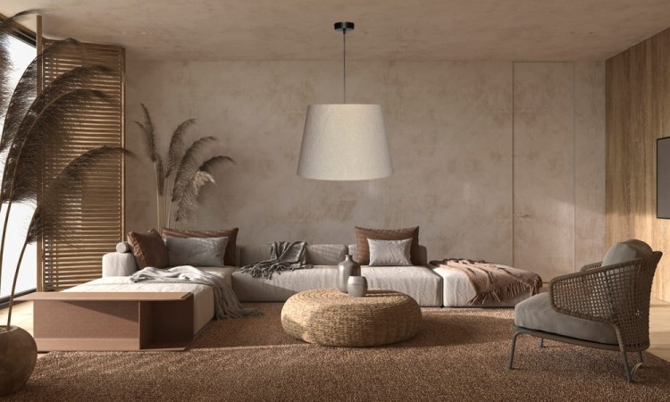 Lampa wisząca Abażur złoty LATINA - stożek B 44 - aranżacja 1