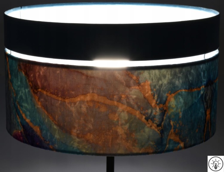 Abażur Geody 02 PANCA - podwójny 40 - zapalony 1