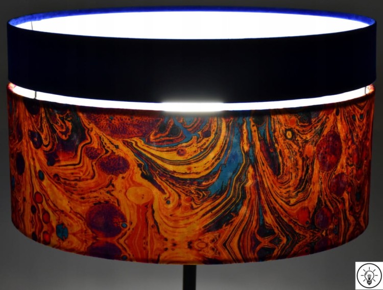 Abażur Lawa PANCA - podwójny 40 - zapalony 1