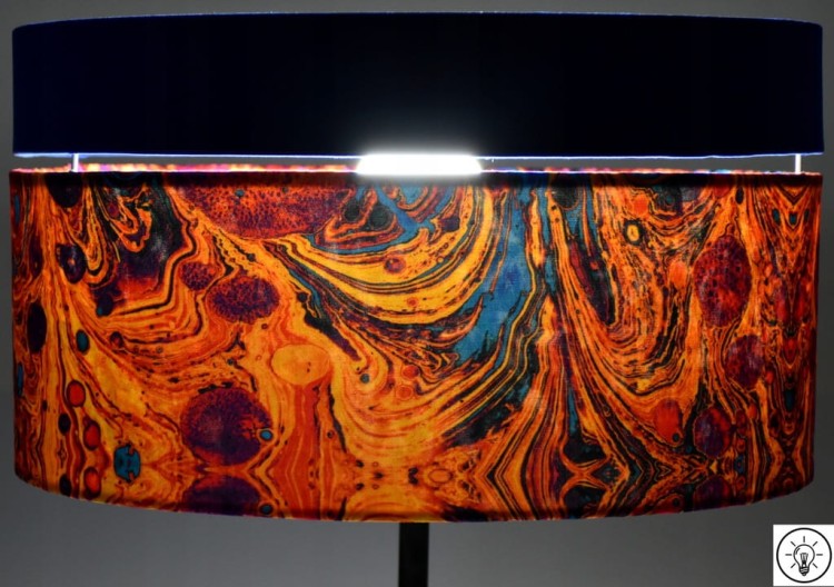 Abażur Lawa PANCA - podwójny 40 - zapalony 2