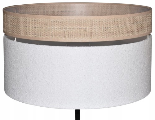 Abażur biały / rafia VENOSA - podwójny 40 - zgaszony 1