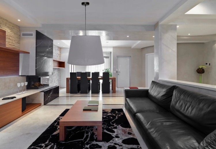 Lampa wisząca Abażur brudny szary MIRANO - stożek B 40 - aranżacja 1