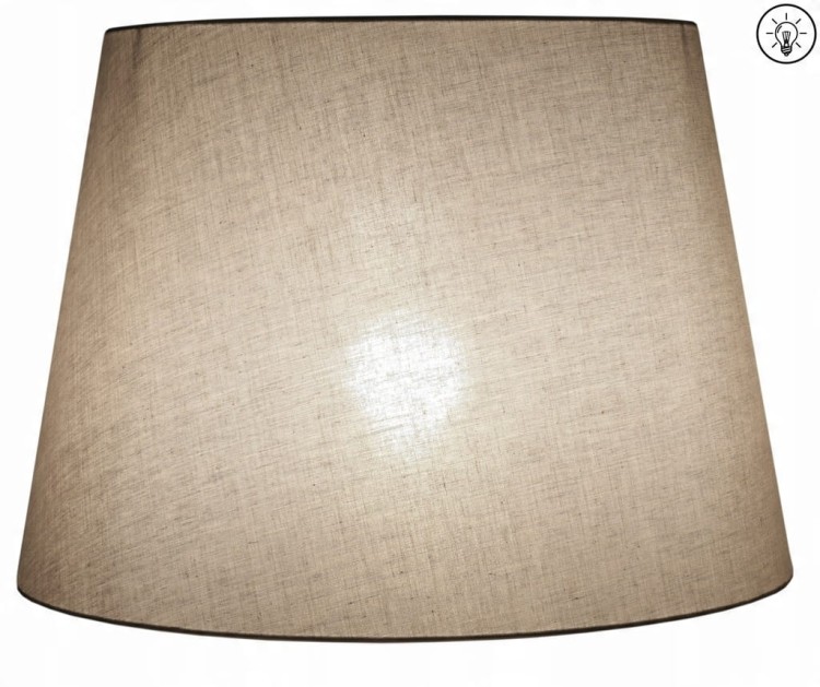 Lampa wisząca Abażur brudny szary MIRANO - stożek B 40 - zapalony