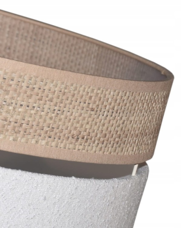 Abażur biały / rafia VENOSA - podwójny 40 - detal 1