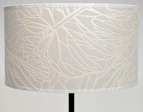 Abażur beżowy LIŚĆ - walec 35 - zgaszony