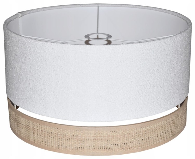 Abażur biały / rafia VENOSA - podwójny 40 - mocowanie