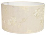 Abażur beżowy KWIATY - walec 35