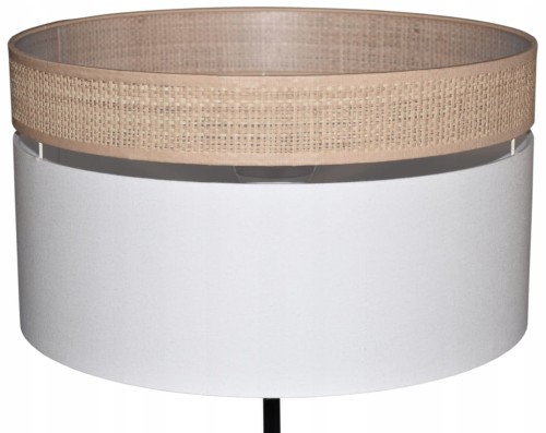 Abażur biały / rafia MIRANO - podwójny 40 - zgaszony 1