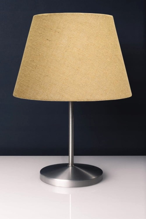 Abażur beżowy Juta ROCCA - stożek B 30 - na lampce