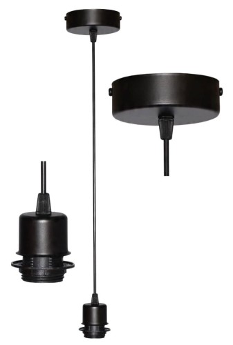 Zawieszenie Czarne VILLARO E27 90 - detale