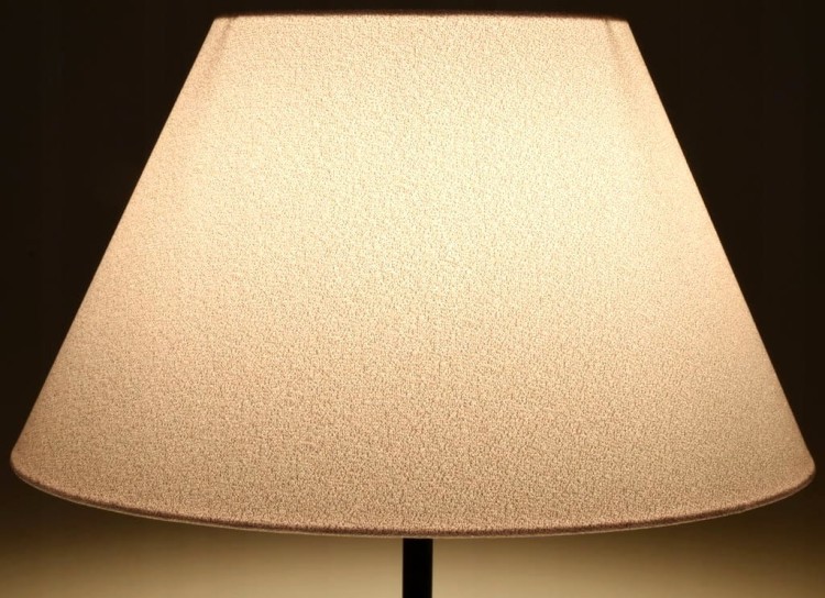 Abażur perłowy ANDRIA - stożek A 40 - zapalony