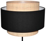 Abażur czarny / rafia MIRANO - tort 35