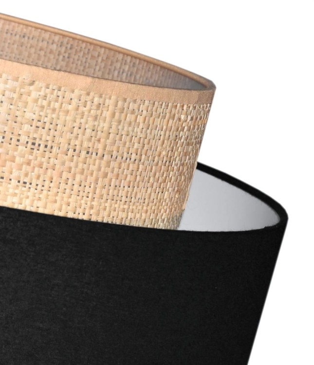 Abażur czarny / rafia MIRANO - tort 35 - detal 2