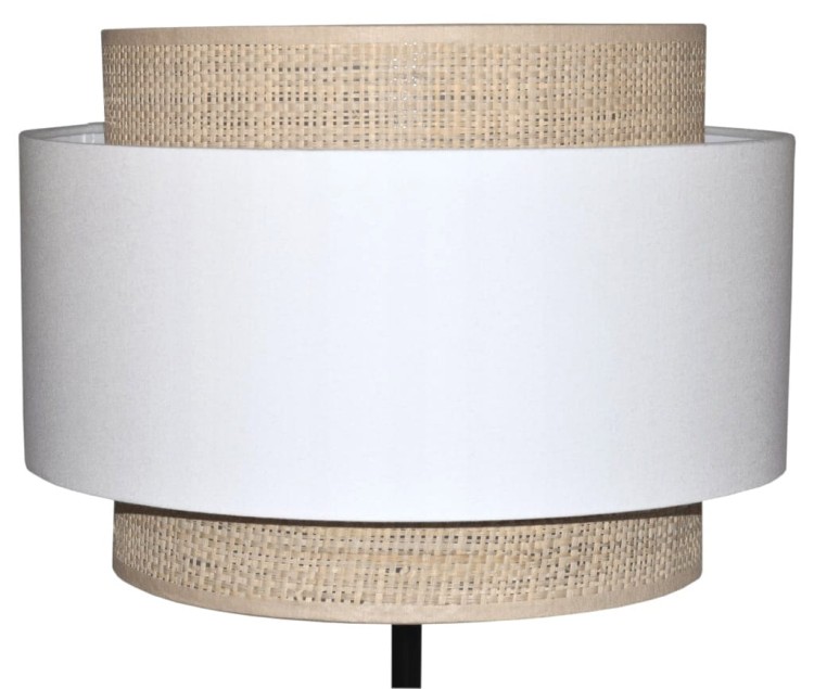 Abażur biały / rafia MIRANO - tort 35 - zgaszony 2