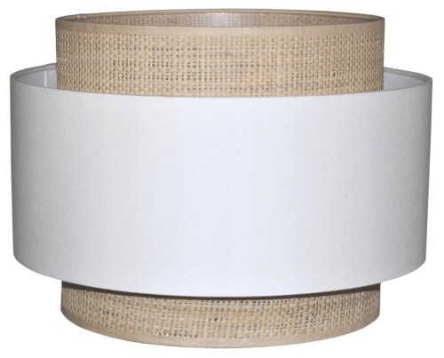Abażur biały / rafia MIRANO - tort 45