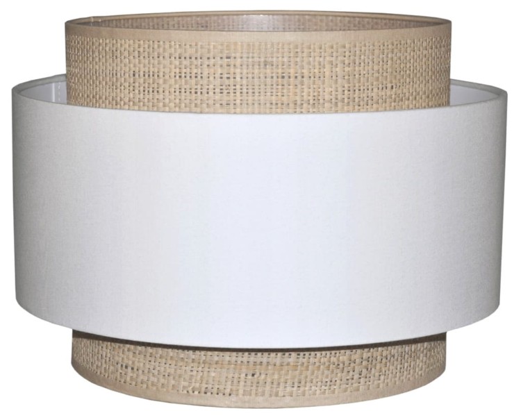Abażur biały / rafia MIRANO - tort 45