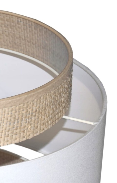 Abażur biały / rafia MIRANO - tort 45 - detal 1