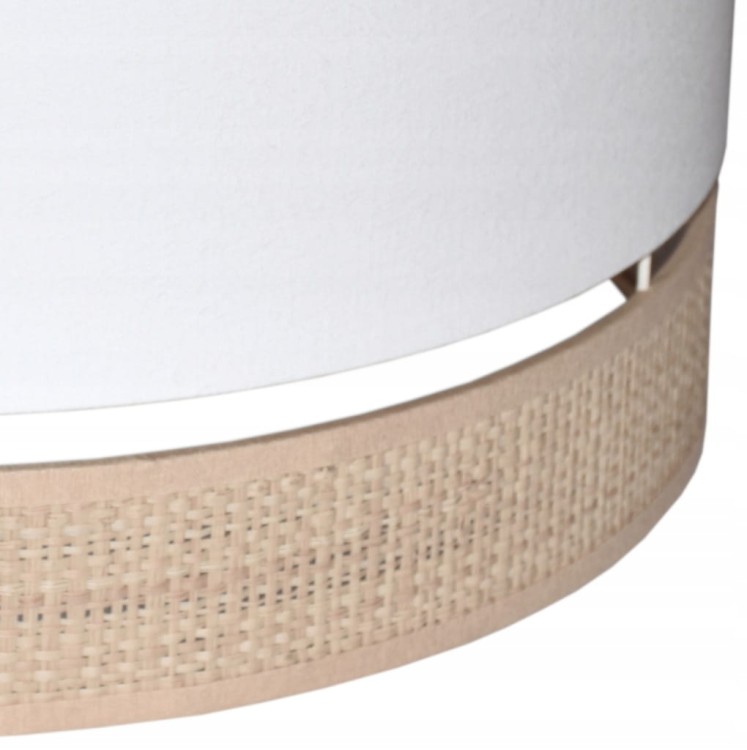 Abażur biały / rafia MIRANO - podwójny 40 - detal 2