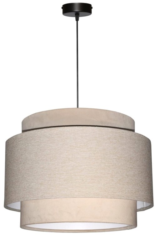 Abażur beżowy AVOLA - tort 35 - na zawieszeniu