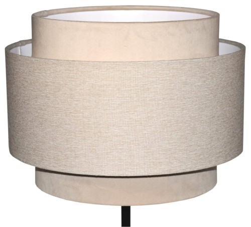 Abażur beżowy AVOLA - tort 45 - zgaszony 1