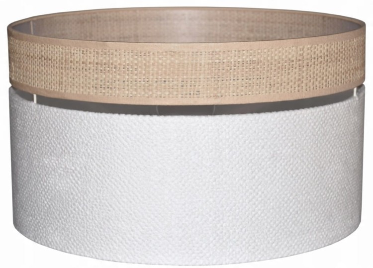 Abażur biały / rafia AREZZO - podwójny 40