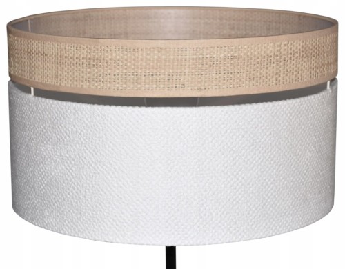 Abażur biały / rafia AREZZO - podwójny 40 - zgaszony 1