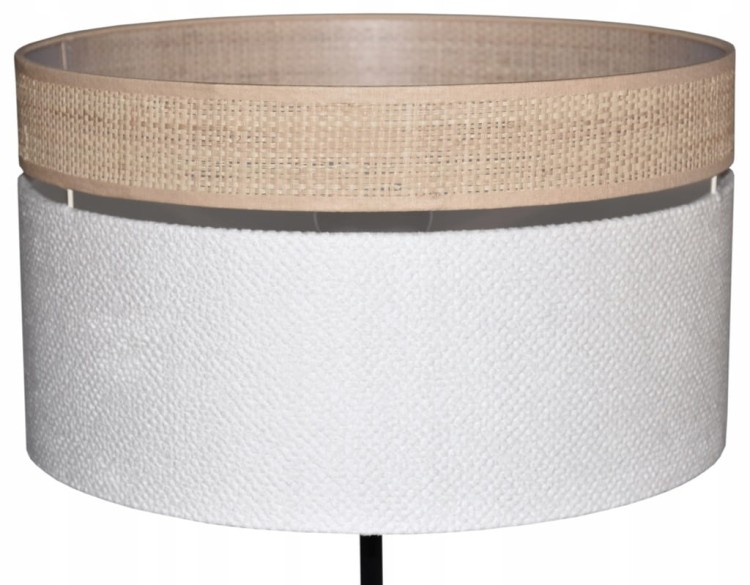 Abażur biały / rafia AREZZO - podwójny 40 - zgaszony 1