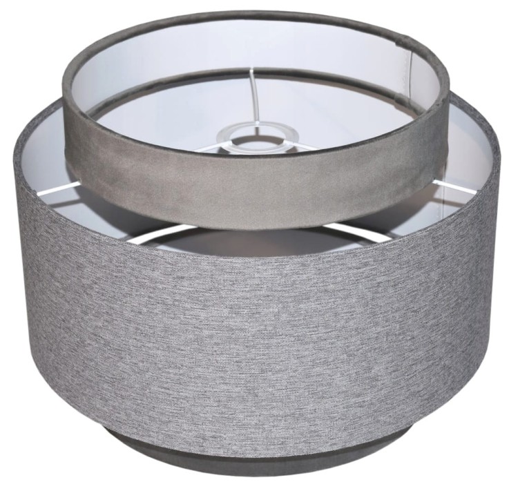 Abażur szary AVOLA - tort 35 - mocowanie