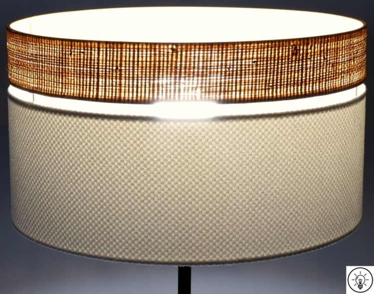 Abażur biały / rafia AREZZO - podwójny 40 - zaplony 1