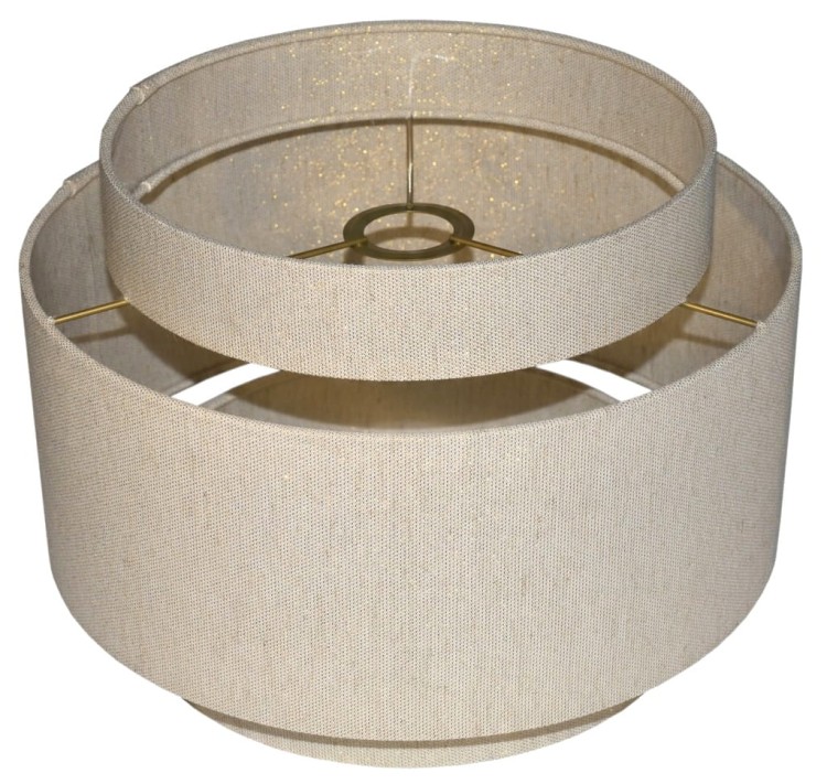 Abażur złoty LATINA - tort 45 - mocowanie