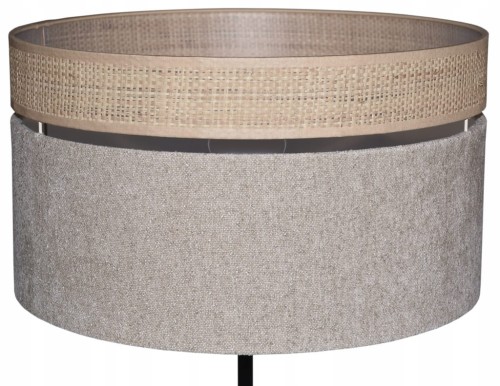 Abażur beżowy / rafia VENOSA - podwójny 40 - zgaszony 1