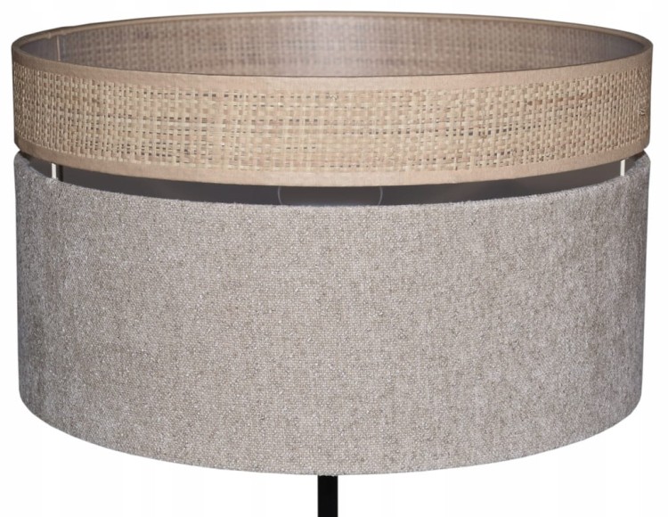 Abażur beżowy / rafia VENOSA - podwójny 40 - zgaszony 1