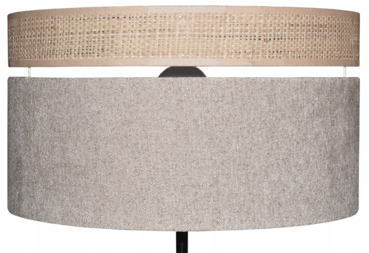 Abażur beżowy / rafia VENOSA - podwójny 40 - zgaszony 2