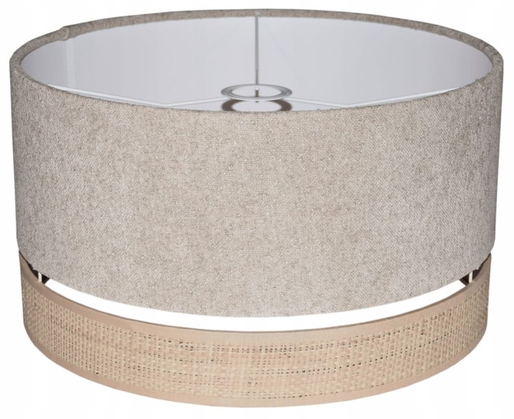 Abażur beżowy / rafia VENOSA - podwójny 40 - mocowanie