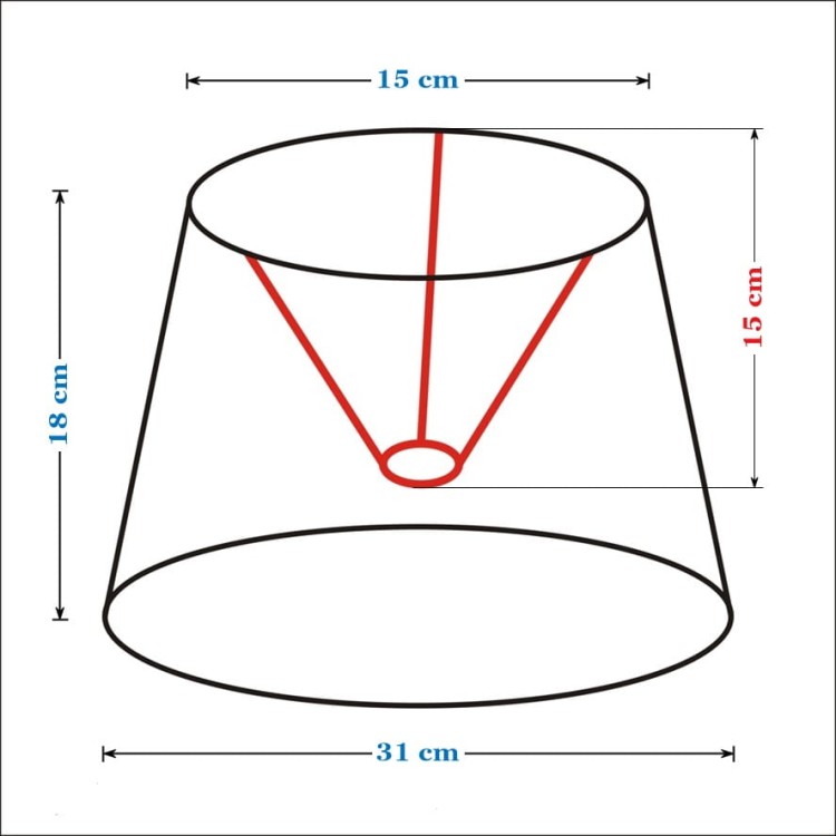 ABAŻUR kokosowa biel Grube - Boucle COREDO - stożek A 31