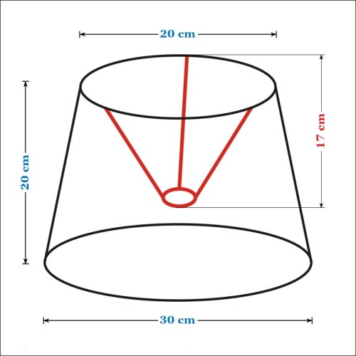 ABAŻUR kokosowa biel Grube - Boucle COREDO - stożek B 30