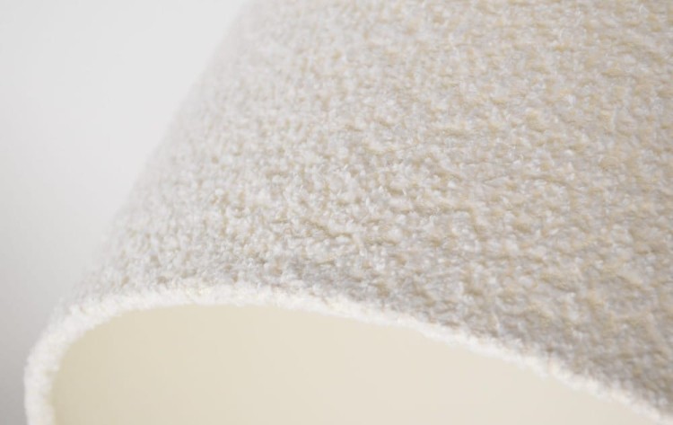 ABAŻUR kokosowa biel Grube - Boucle COREDO - stożek B 44