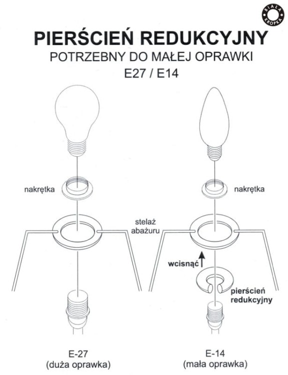 Abażur granatowy + złoty AREZZO - stożek A 25