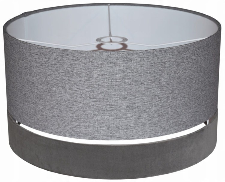 Abażur szary AVOLA - podwójny 40 - mocowanie