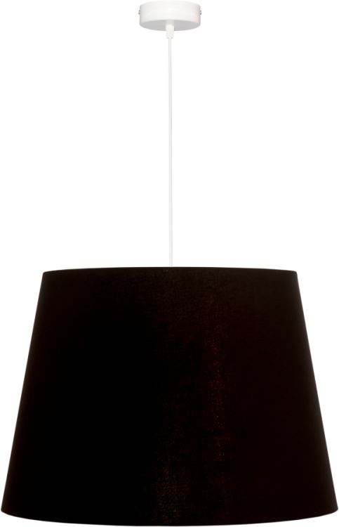 Lampa wisząca Abażur czarny + złoty MIRANO - stożek B 44