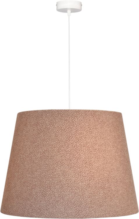 Lampa wisząca Abażur pudrowy róż AREZZO - stożek B 44