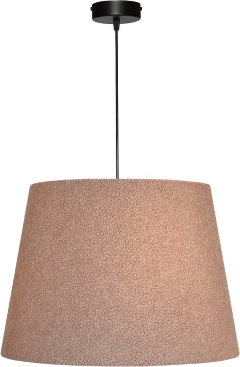 Lampa wisząca Abażur pudrowy róż AREZZO - stożek B 44