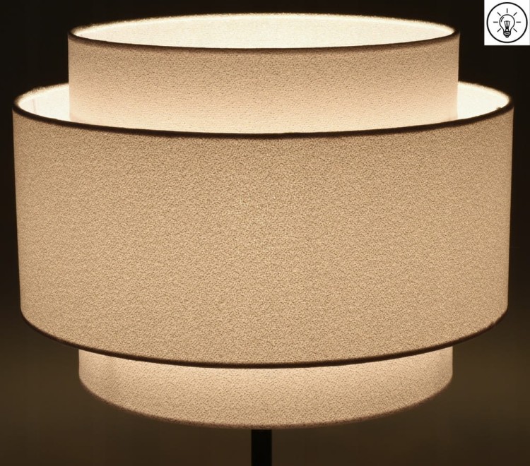 Abażur perłowy ANDRIA - tort 35 - zapalony 1