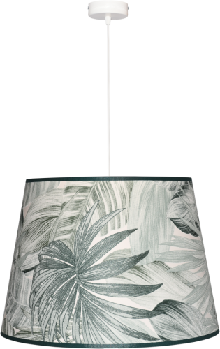 Lampa wisząca Abażur Liście Zielone PRIMAVERA - stożek B 40